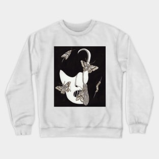 Hannibal Mask and Black Witch Moths Crewneck Sweatshirt